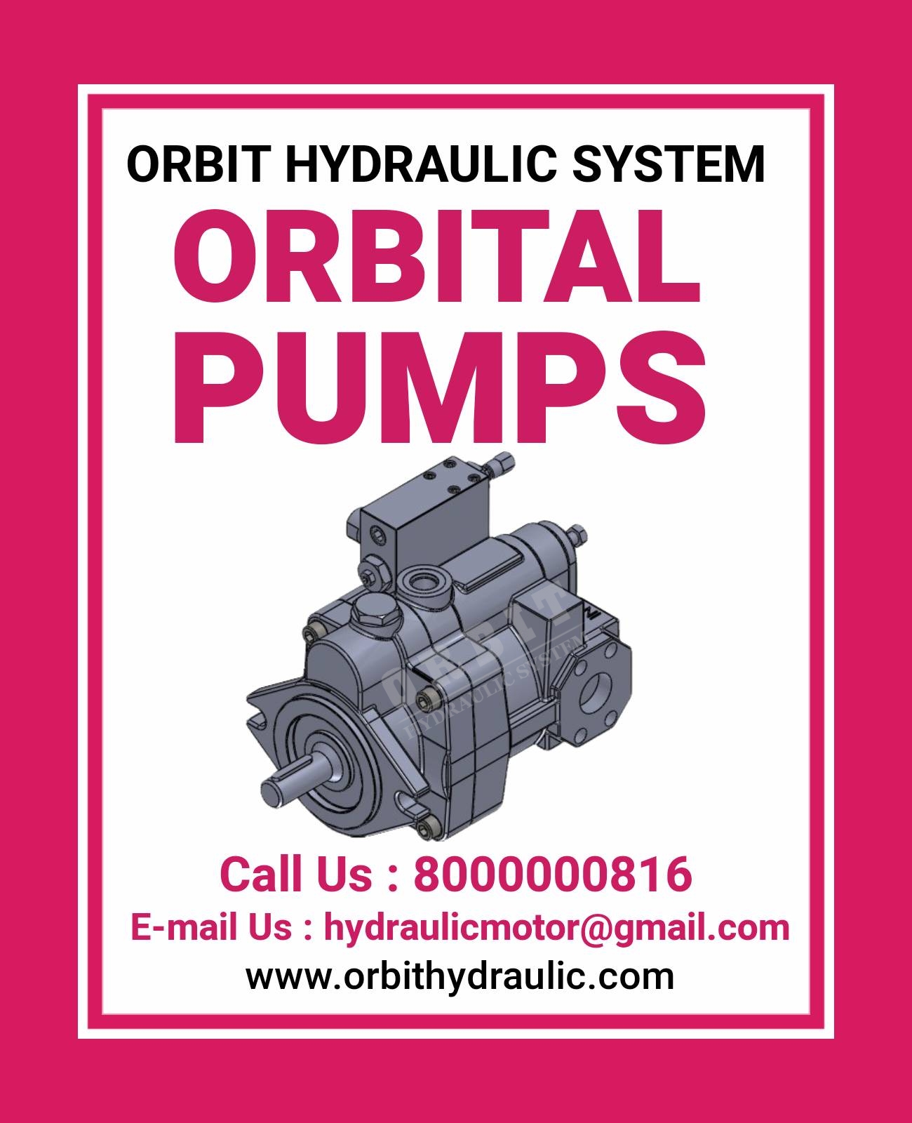 Omax Hydraulic Piston Pump