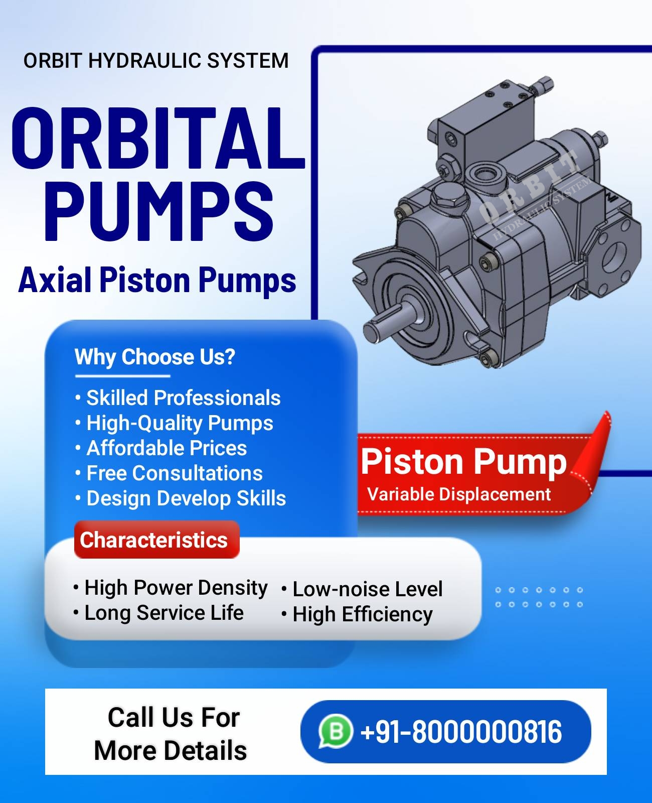 Omax Hydraulic Piston Pump