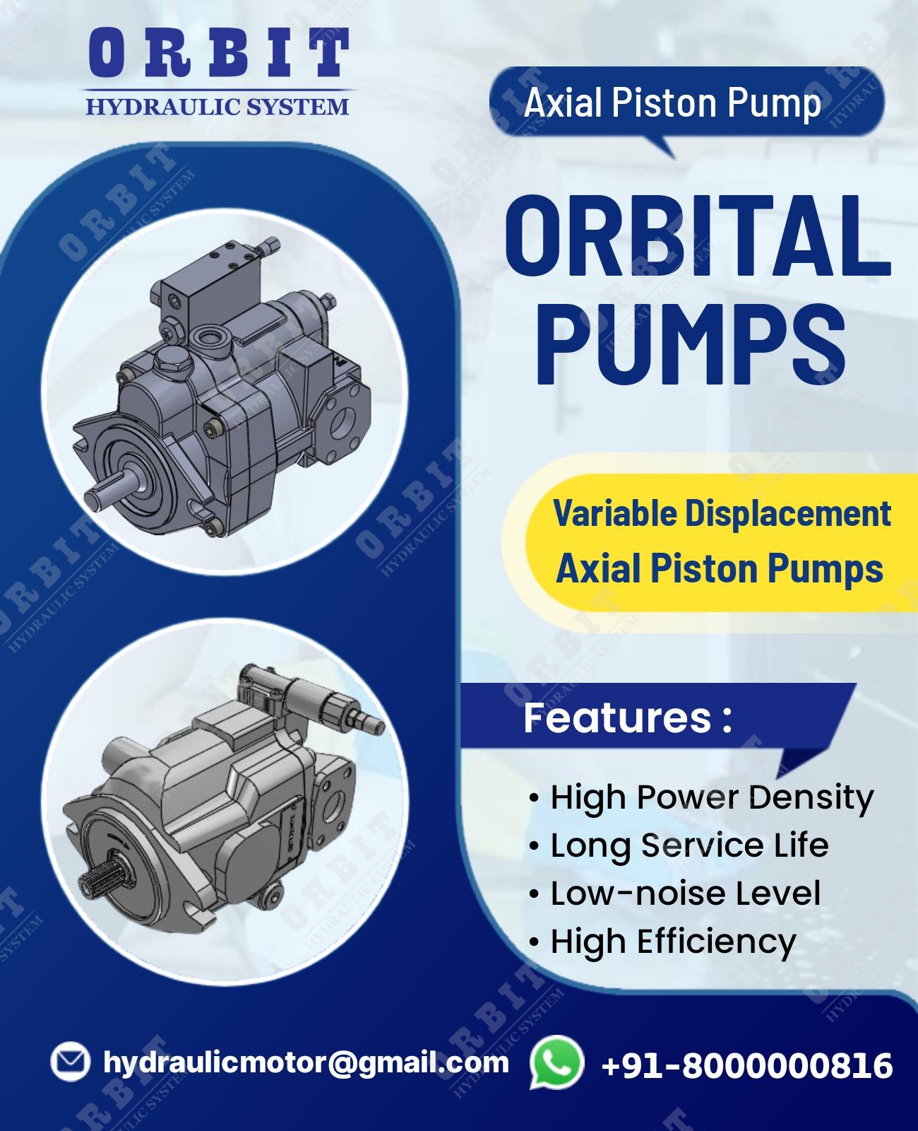 Omax Hydraulic Piston Pump