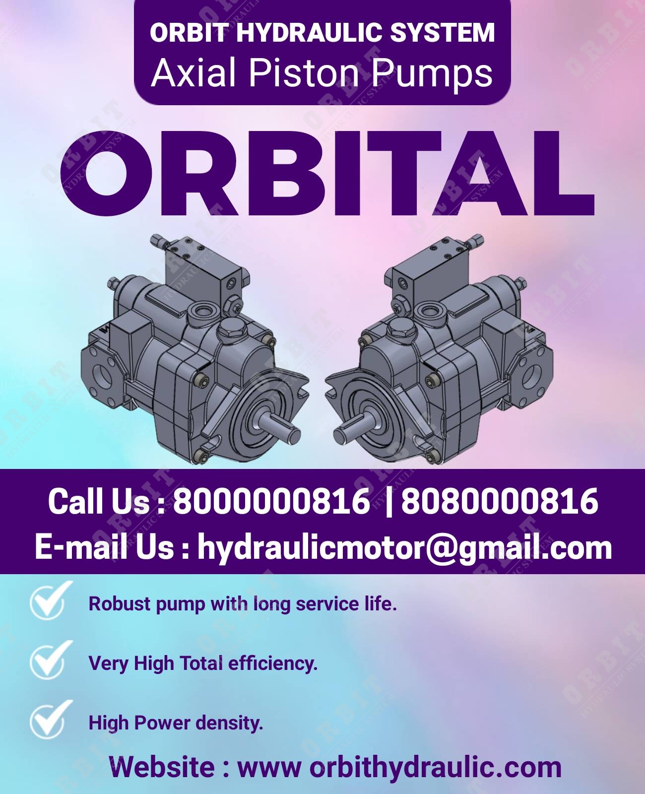 Omax Hydraulic Piston Pump