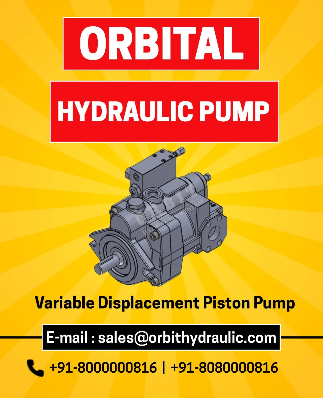 Omax Hydraulic Piston Pump